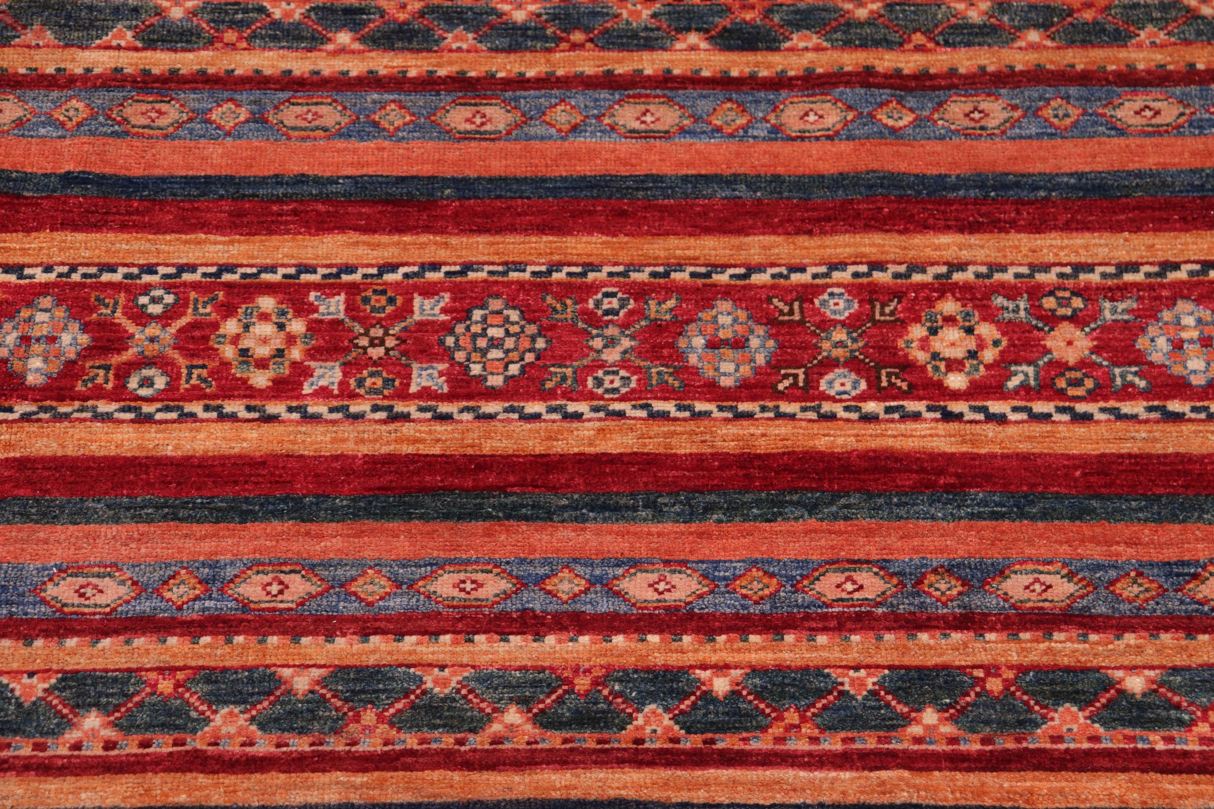 handmade Geometric Kurjean Red Beige Hand Knotted RECTANGLE 100% WOOL area rug 7x10