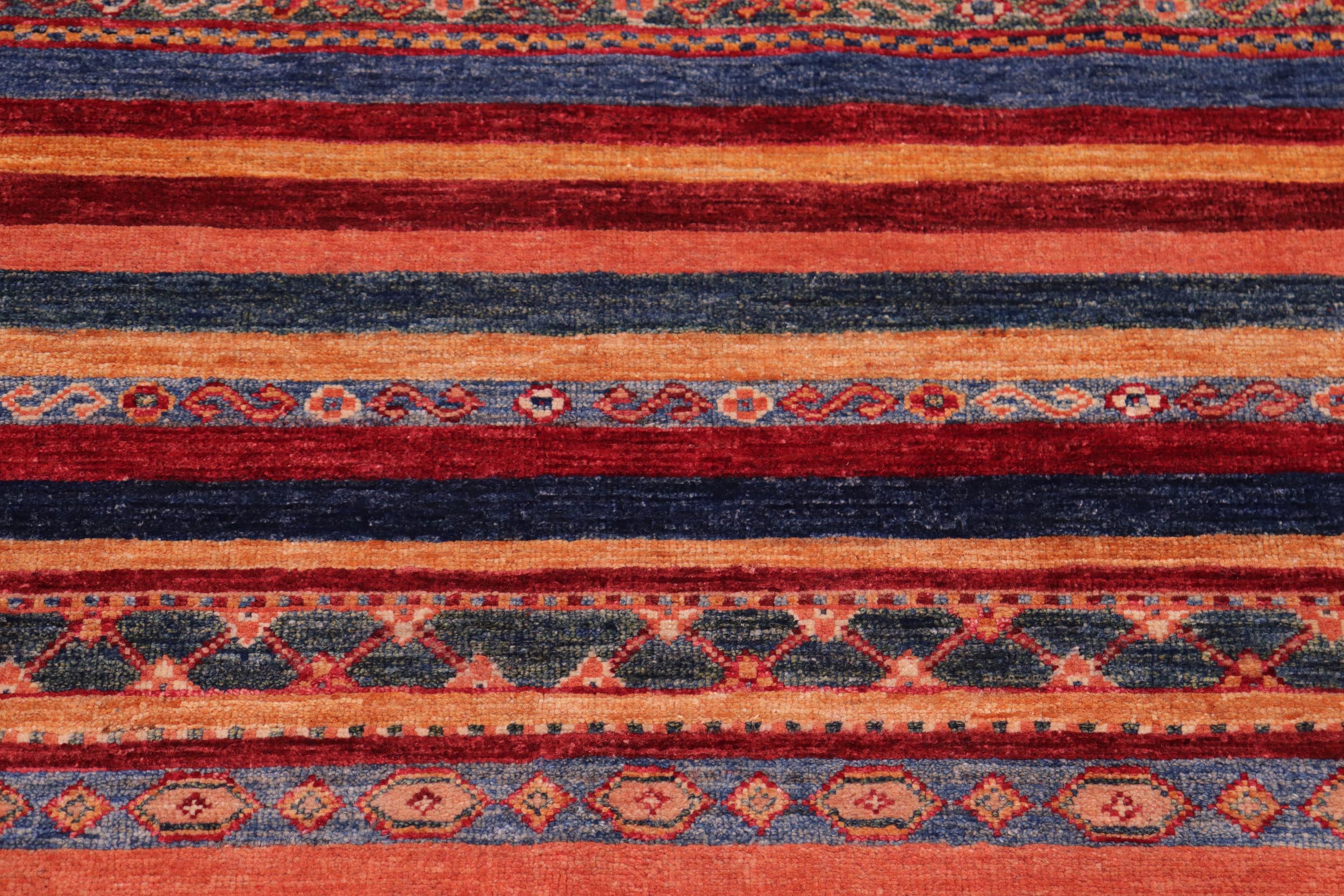handmade Geometric Kurjean Red Beige Hand Knotted RECTANGLE 100% WOOL area rug 7x10