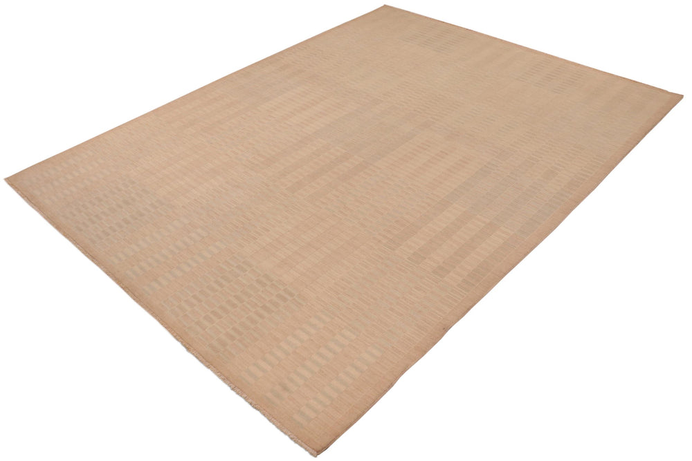 handmade Modern Gabbeh Brown Tan Hand Knotted RECTANGLE 100% WOOL area rug 10' x 14'
