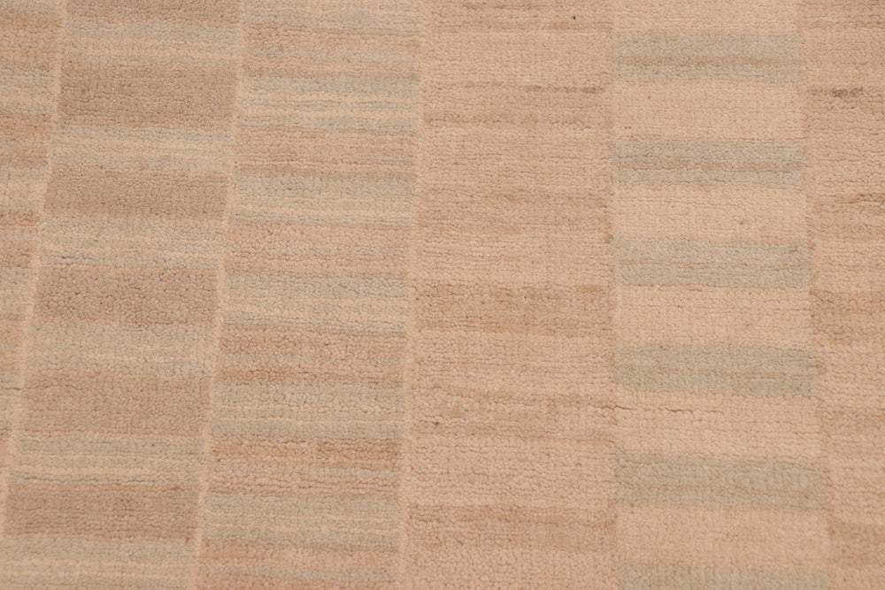 handmade Modern Gabbeh Brown Tan Hand Knotted RECTANGLE 100% WOOL area rug 10' x 14'