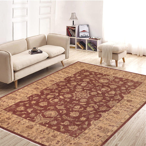 handmade Traditional Kafkaz Brown Tan Hand Knotted RECTANGLE 100% WOOL area rug 10x14