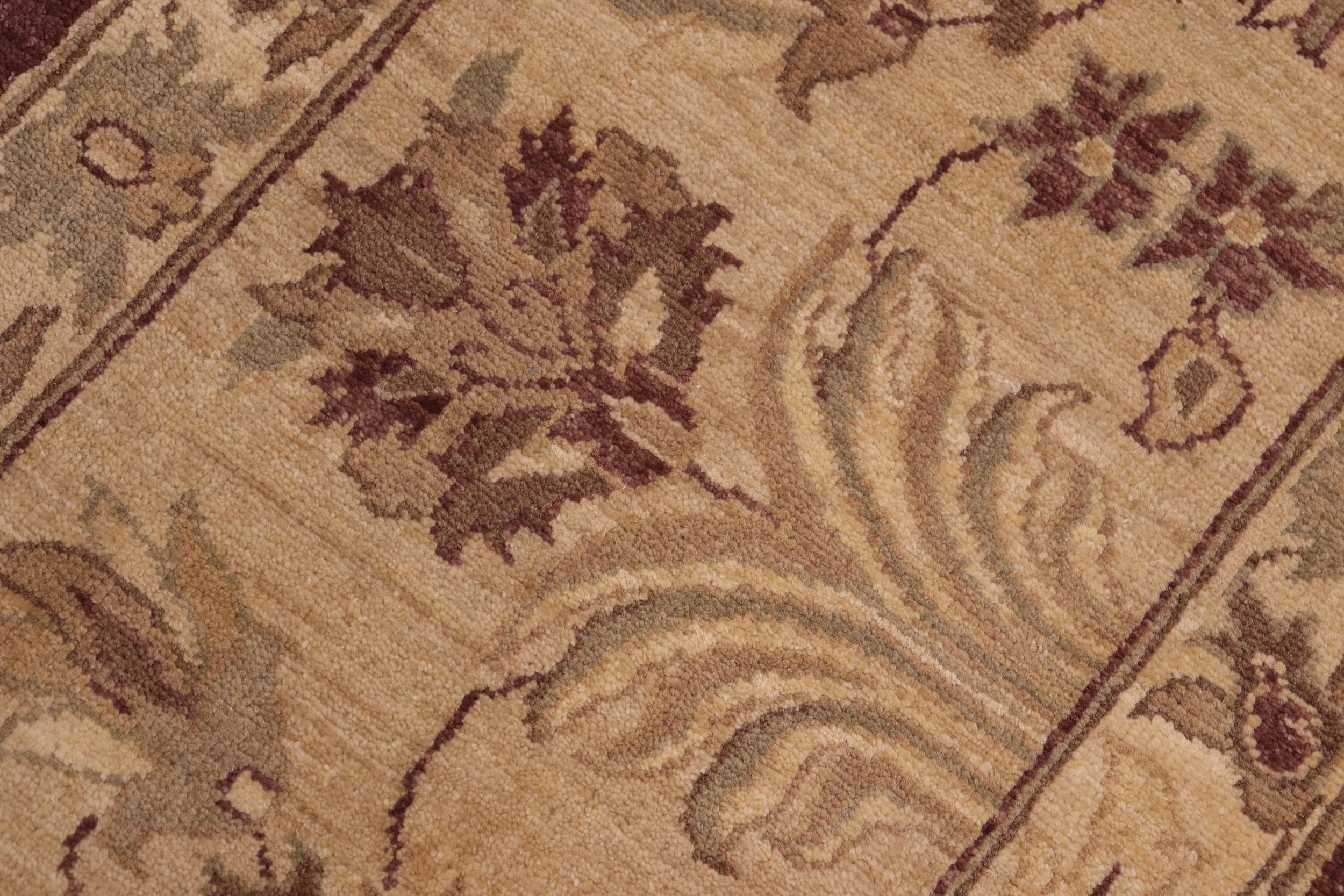 handmade Traditional Kafkaz Brown Tan Hand Knotted RECTANGLE 100% WOOL area rug 10x14