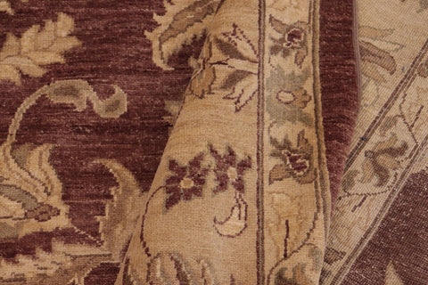 handmade Traditional Kafkaz Brown Tan Hand Knotted RECTANGLE 100% WOOL area rug 10x14