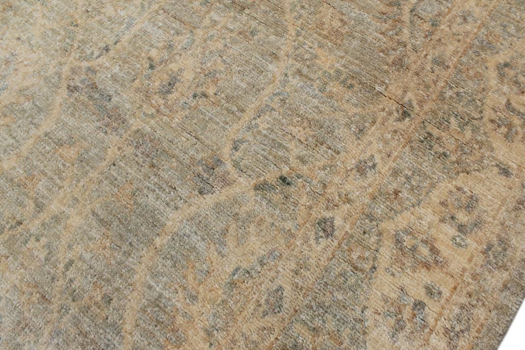 handmade Traditional Kafkaz Gray Beige Hand Knotted RECTANGLE 100% WOOL area rug 4 x 6