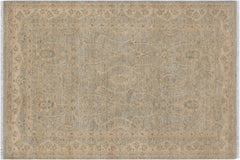 handmade Transitional Kafkaz Gray Beige Hand Knotted RECTANGLE 100% WOOL area rug 4' x 6'