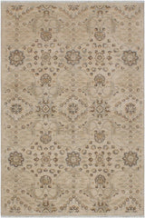 handmade Transitional Kafkaz Beige Gray Hand Knotted RECTANGLE 100% WOOL area rug 5 x 7