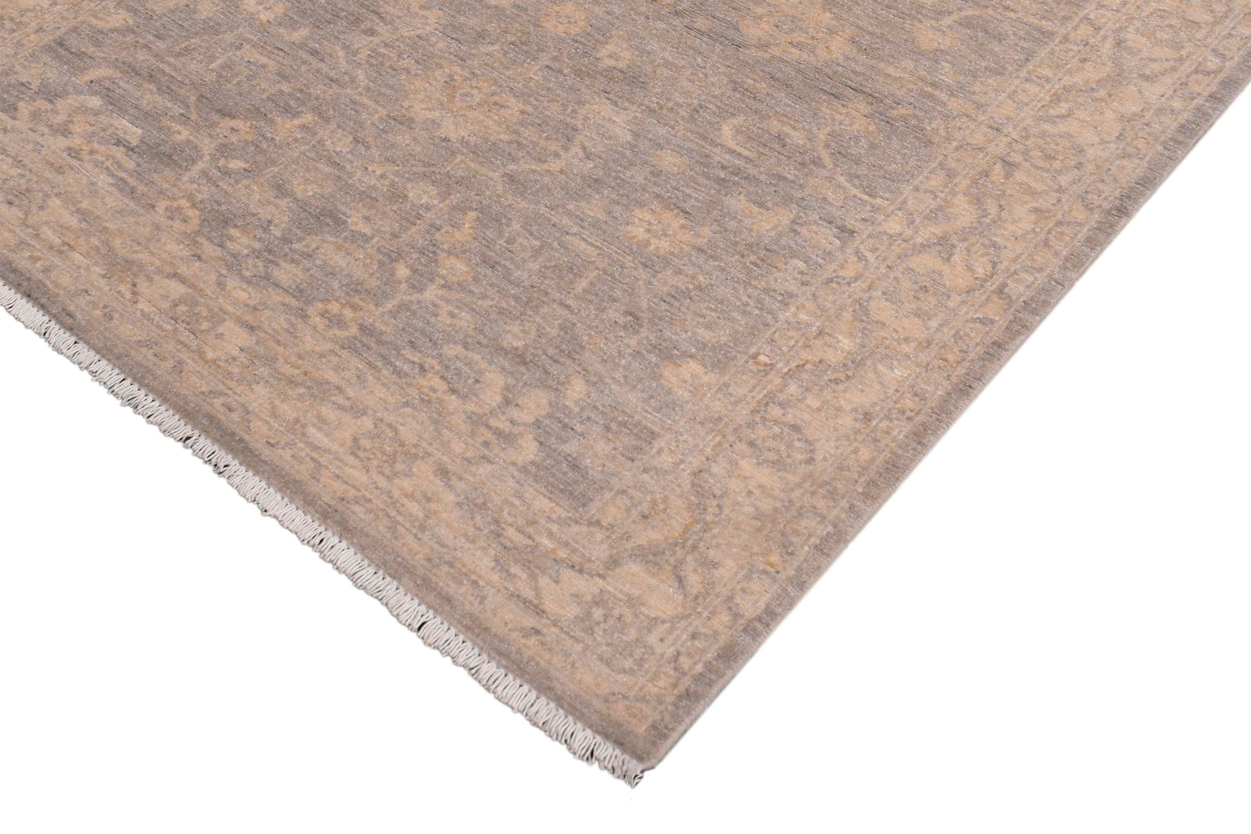 handmade Traditional Kafkaz Grey Beige Hand Knotted RECTANGLE 100% WOOL area rug 4x6