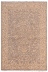 handmade Traditional Kafkaz Grey Beige Hand Knotted RECTANGLE 100% WOOL area rug 4 x 6
