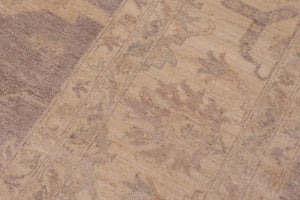 handmade Transitional Kafkaz Gray Beige Hand Knotted RECTANGLE 100% WOOL area rug 10' x 14'