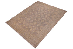 handmade Transitional Kafkaz Grey Lt. Green Hand Knotted RECTANGLE 100% WOOL area rug 9 x 12