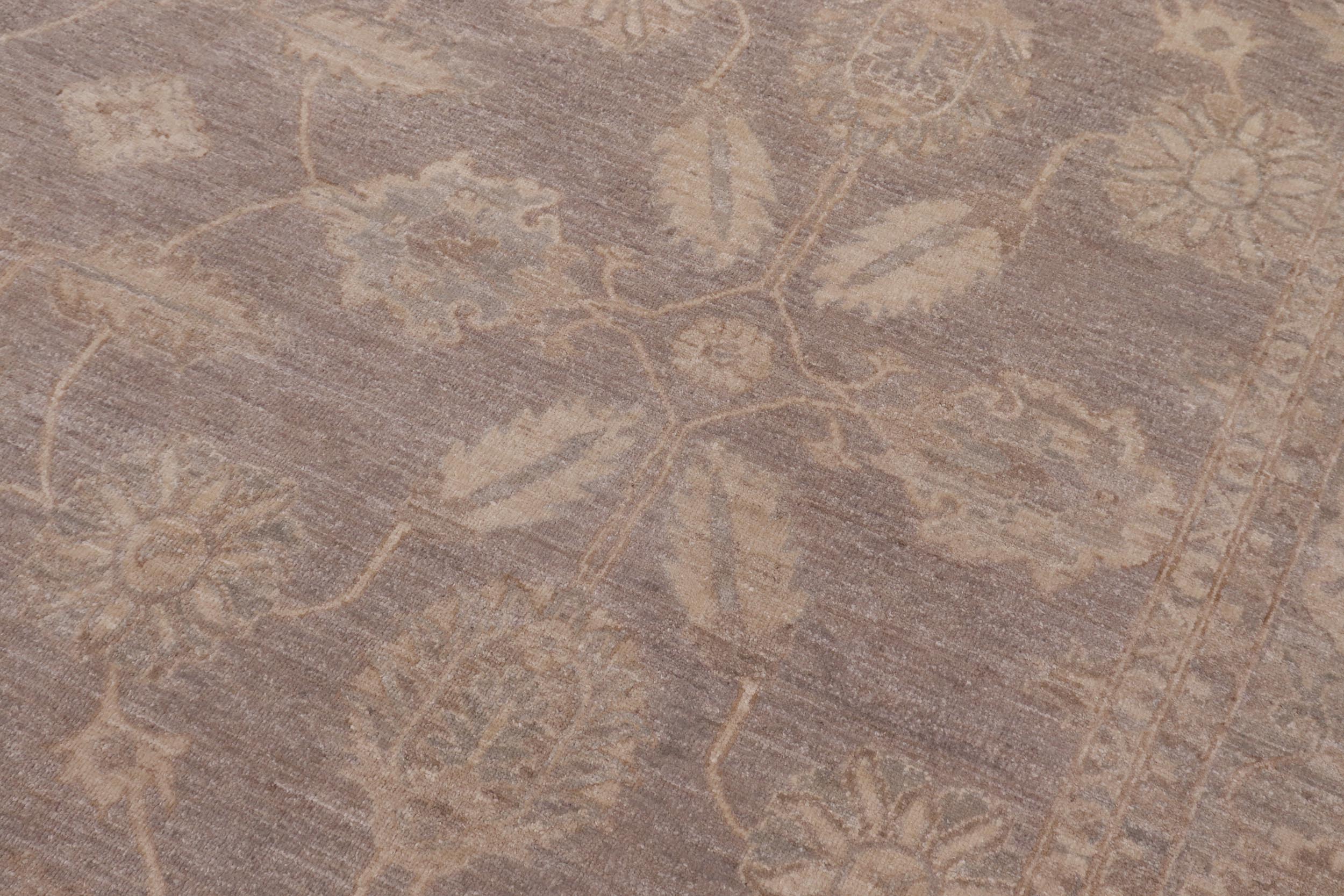 handmade Transitional Kafkaz Grey Lt. Green Hand Knotted RECTANGLE 100% WOOL area rug 9' x 12'