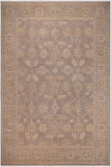 handmade Transitional Kafkaz Grey Lt. Green Hand Knotted RECTANGLE 100% WOOL area rug 9 x 12