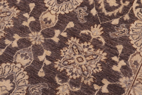 handmade Transitional Kafkaz Charcoal Beige Hand Knotted RECTANGLE 100% WOOL area rug 8' x 10'