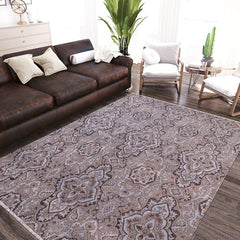 handmade Transitional Kafkaz Gray Lt. Blue Hand Knotted RECTANGLE WOOL&SILK area rug 8 x 10