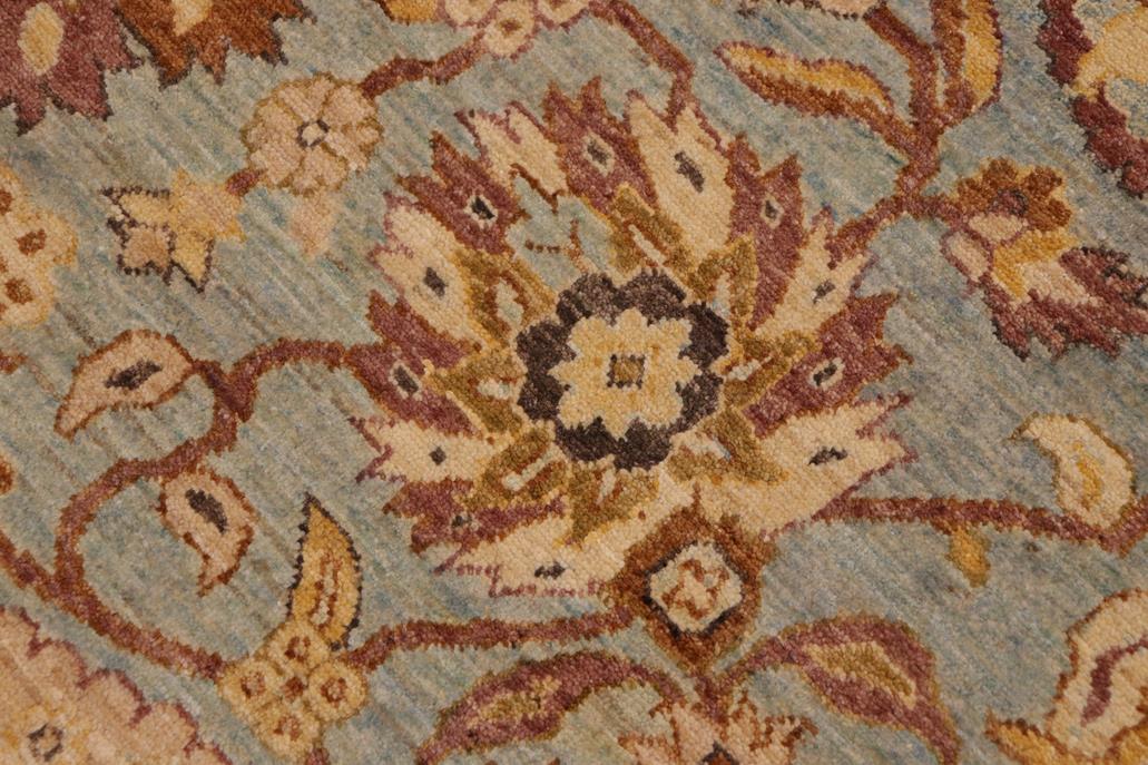 handmade Traditional Kafkaz Blue Beige Hand Knotted RECTANGLE 100% WOOL area rug 10 x 14