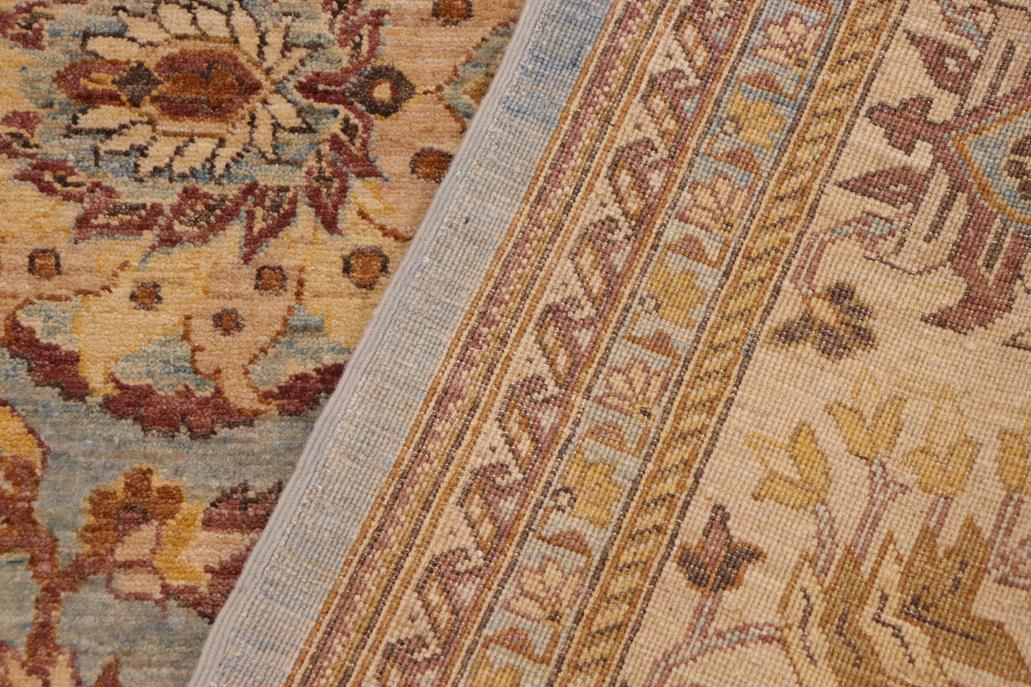 handmade Traditional Kafkaz Blue Beige Hand Knotted RECTANGLE 100% WOOL area rug 10 x 14