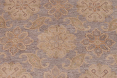 handmade Transitional Kafkaz Gray Beige Hand Knotted RECTANGLE 100% WOOL area rug 9' x 12'