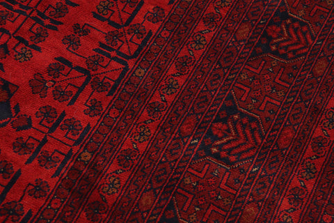 handmade Tribal Biljik Khal Mohammadi Red Blue Hand Knotted RECTANGLE 100% WOOL area rug 10x13