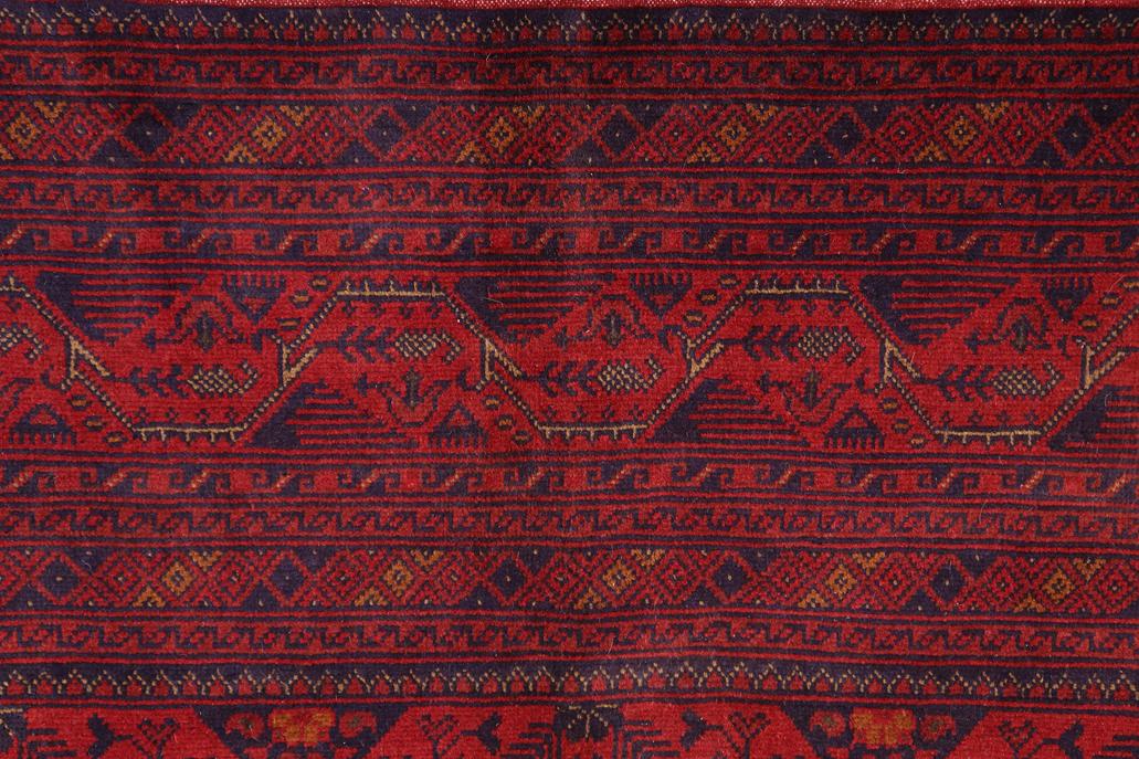 handmade Tribal Biljik Khal Mohammadi Red Blue Hand Knotted RECTANGLE 100% WOOL area rug 7x10