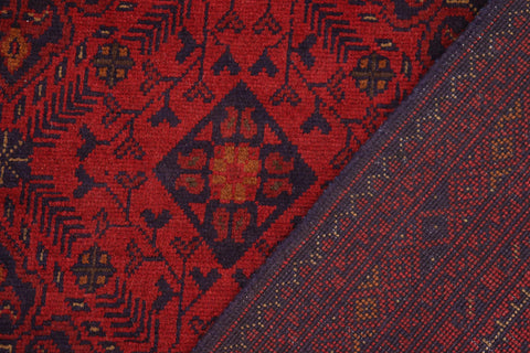 handmade Tribal Biljik Khal Mohammadi Red Blue Hand Knotted RECTANGLE 100% WOOL area rug 7x10