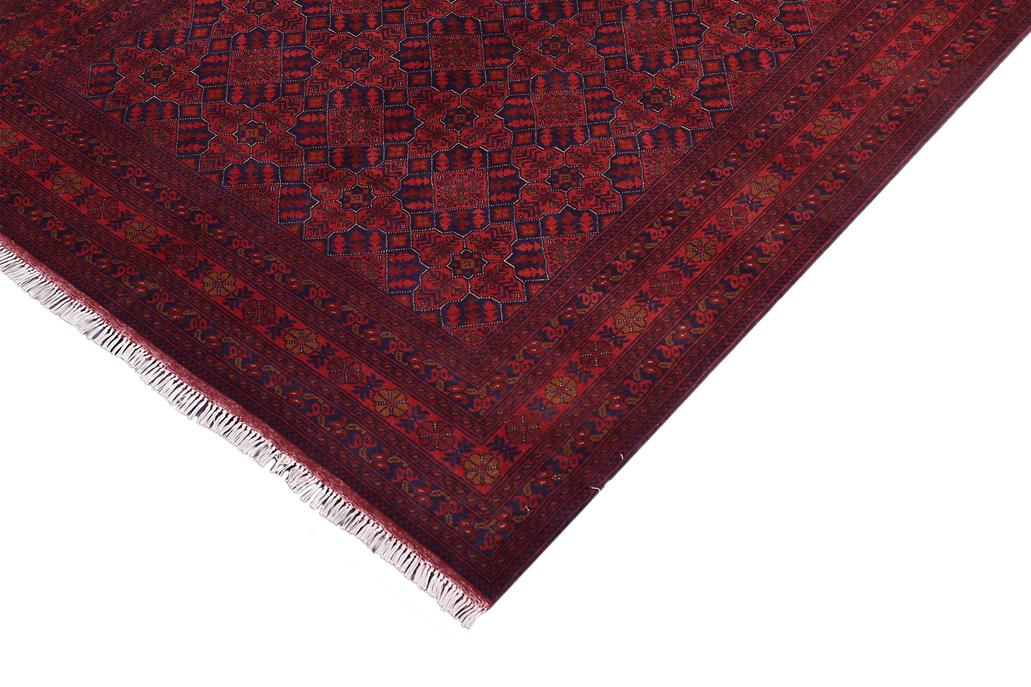 handmade Tribal Biljik Khal Mohammadi Red Blue Hand Knotted RECTANGLE 100% WOOL area rug 6x8