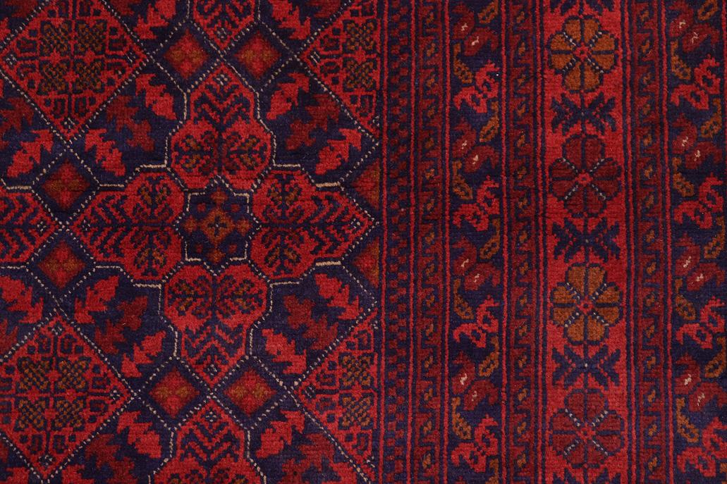 handmade Tribal Biljik Khal Mohammadi Red Blue Hand Knotted RECTANGLE 100% WOOL area rug 6x8