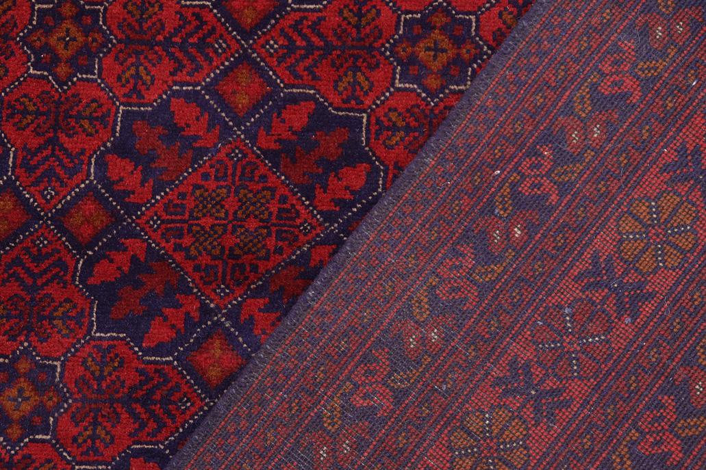 handmade Tribal Biljik Khal Mohammadi Red Blue Hand Knotted RECTANGLE 100% WOOL area rug 6x8