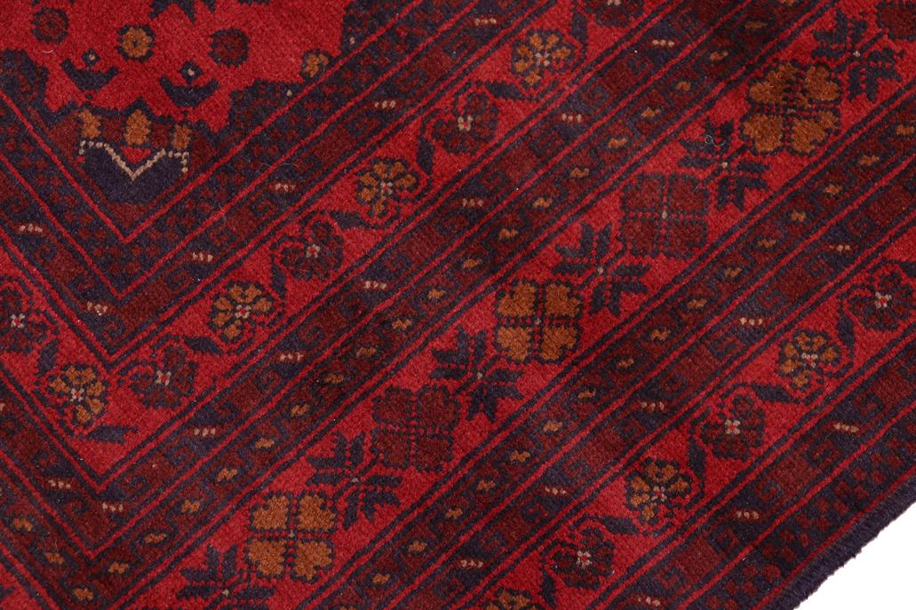 handmade Tribal Biljik Khal Mohammadi Red Blue Hand Knotted RECTANGLE 100% WOOL area rug 6x8