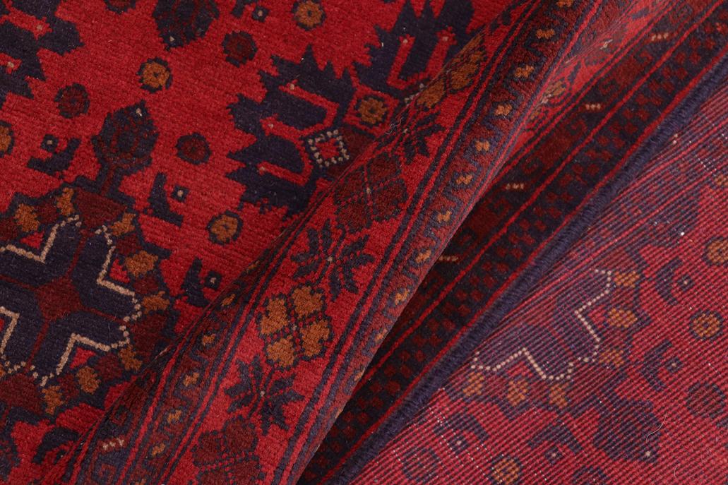 handmade Tribal Biljik Khal Mohammadi Red Blue Hand Knotted RECTANGLE 100% WOOL area rug 6x8