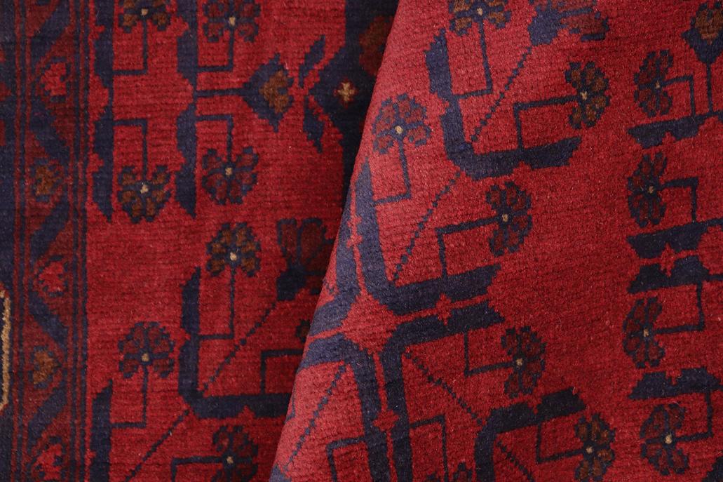 handmade Tribal Biljik Khal Mohammadi Red Blue Hand Knotted RECTANGLE 100% WOOL area rug 6x8