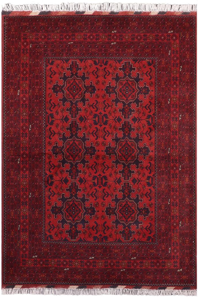 handmade Tribal Biljik Khal Mohammadi Red Blue Hand Knotted RECTANGLE 100% WOOL area rug 5x7