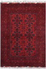 handmade Tribal Biljik Khal Mohammadi Red Blue Hand Knotted RECTANGLE 100% WOOL area rug 5x7