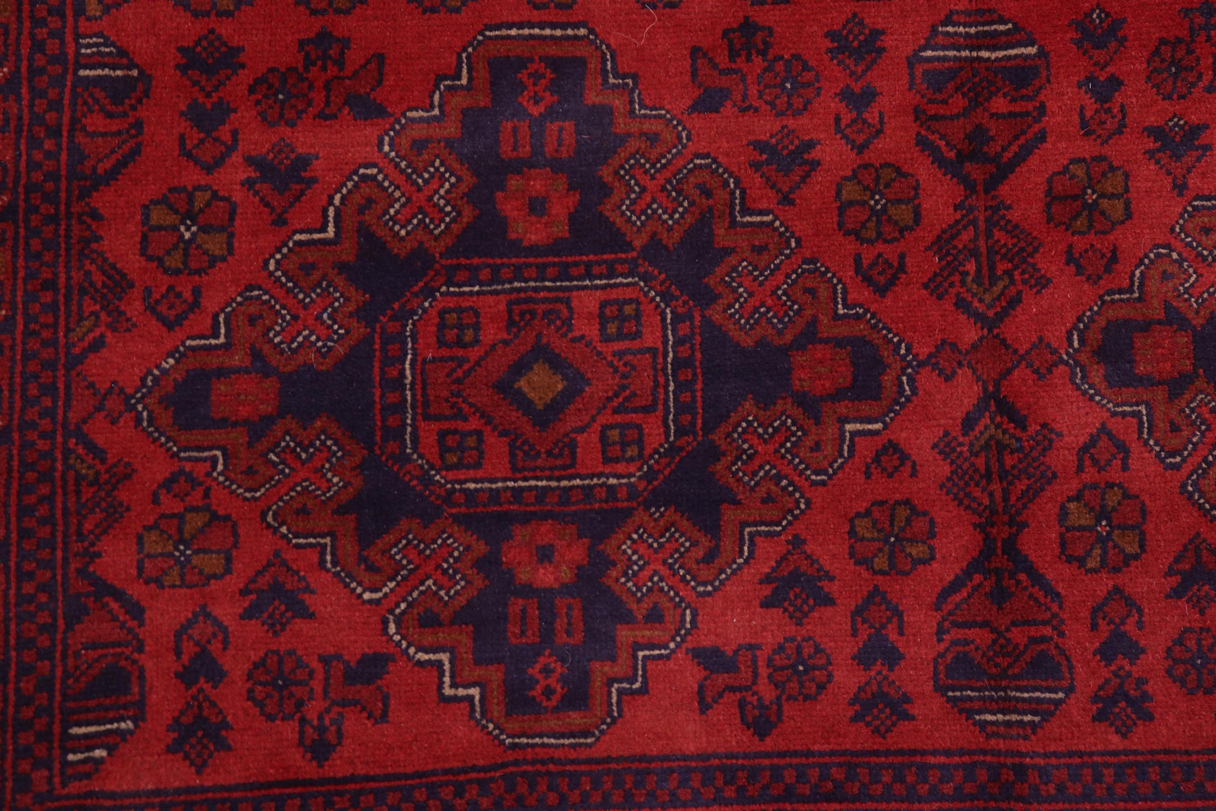 handmade Tribal Biljik Khal Mohammadi Red Blue Hand Knotted RECTANGLE 100% WOOL area rug 6x8