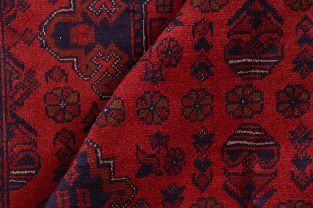 handmade Tribal Biljik Khal Mohammadi Red Blue Hand Knotted RECTANGLE 100% WOOL area rug 6x8