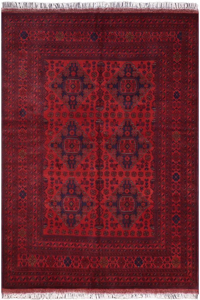 handmade Tribal Biljik Khal Mohammadi Red Blue Hand Knotted RECTANGLE 100% WOOL area rug 6x8