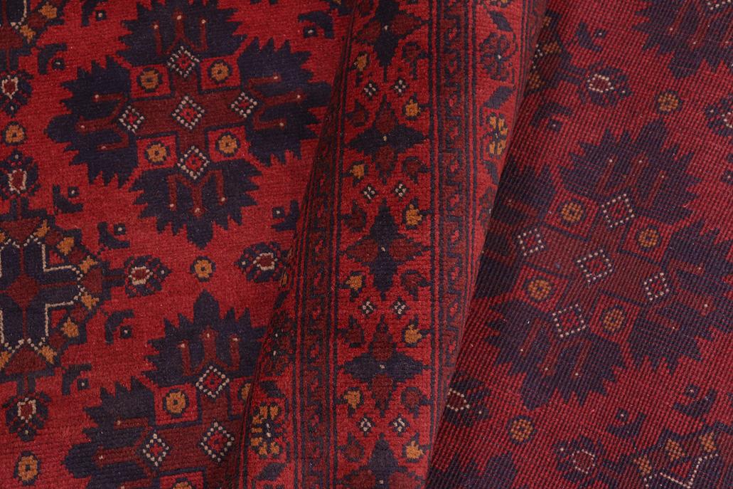 handmade Tribal Biljik Khal Mohammadi Red Blue Hand Knotted RECTANGLE 100% WOOL area rug 7x10