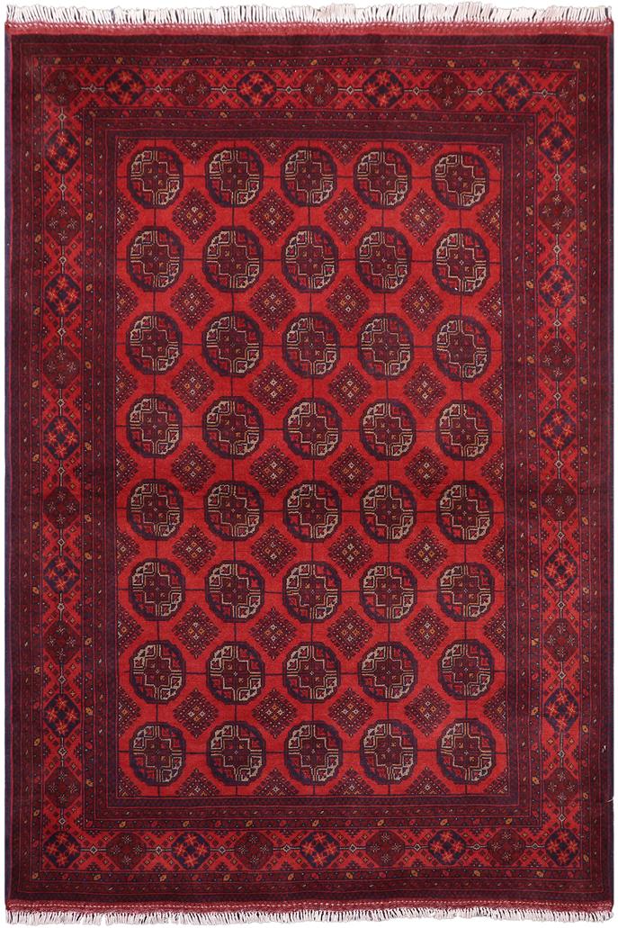 handmade Tribal Biljik Khal Mohammadi Red Blue Hand Knotted RECTANGLE 100% WOOL area rug 5x7