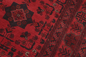 handmade Tribal Biljik Khal Mohammadi Red Blue Hand Knotted RECTANGLE 100% WOOL area rug 5x6