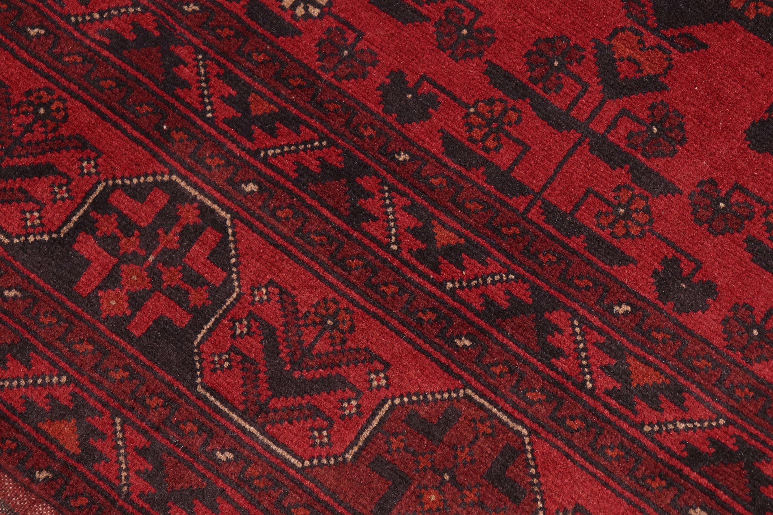 handmade Tribal Biljik Khal Mohammadi Red Blue Hand Knotted RECTANGLE 100% WOOL area rug 5x6