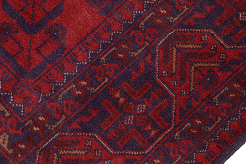handmade Tribal Biljik Khal Mohammadi Red Blue Hand Knotted RECTANGLE 100% WOOL area rug 5x6