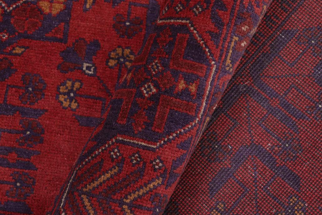 handmade Tribal Biljik Khal Mohammadi Red Blue Hand Knotted RECTANGLE 100% WOOL area rug 5x6