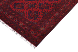 handmade Tribal Biljik Khal Mohammadi Red Blue Hand Knotted RECTANGLE 100% WOOL area rug 4x6