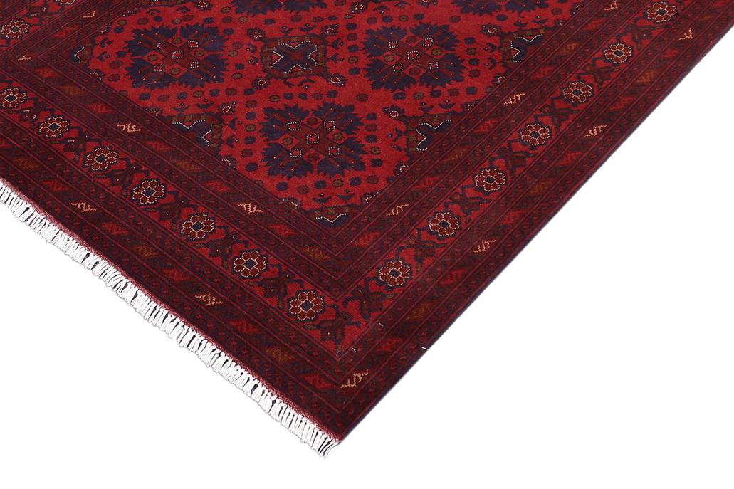 handmade Tribal Biljik Khal Mohammadi Red Blue Hand Knotted RECTANGLE 100% WOOL area rug 4x6
