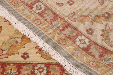 handmade Transitional Kafkaz Gray Beige Hand Knotted RECTANGLE 100% WOOL area rug 10' x 15'