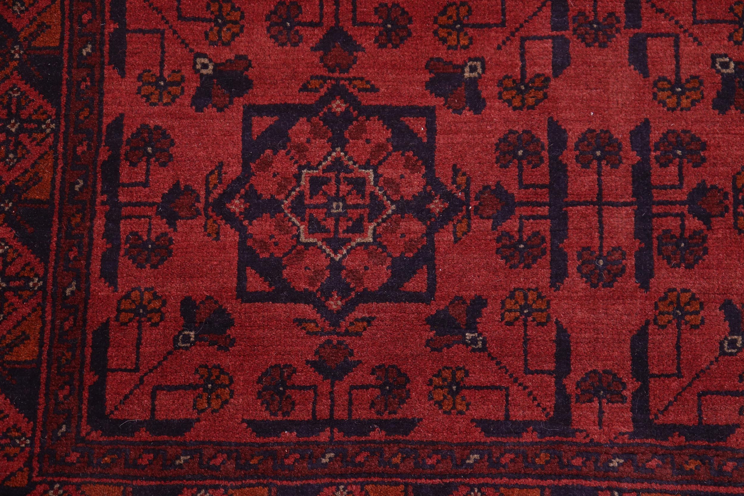 handmade Tribal Biljik Khal Mohammadi Red Blue Hand Knotted RECTANGLE 100% WOOL area rug 3x5