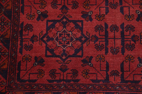 handmade Tribal Biljik Khal Mohammadi Red Blue Hand Knotted RECTANGLE 100% WOOL area rug 3x5