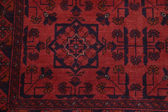 handmade Tribal Biljik Khal Mohammadi Red Blue Hand Knotted RECTANGLE 100% WOOL area rug 3x5