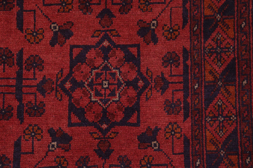 handmade Tribal Biljik Khal Mohammadi Red Blue Hand Knotted RECTANGLE 100% WOOL area rug 3x5