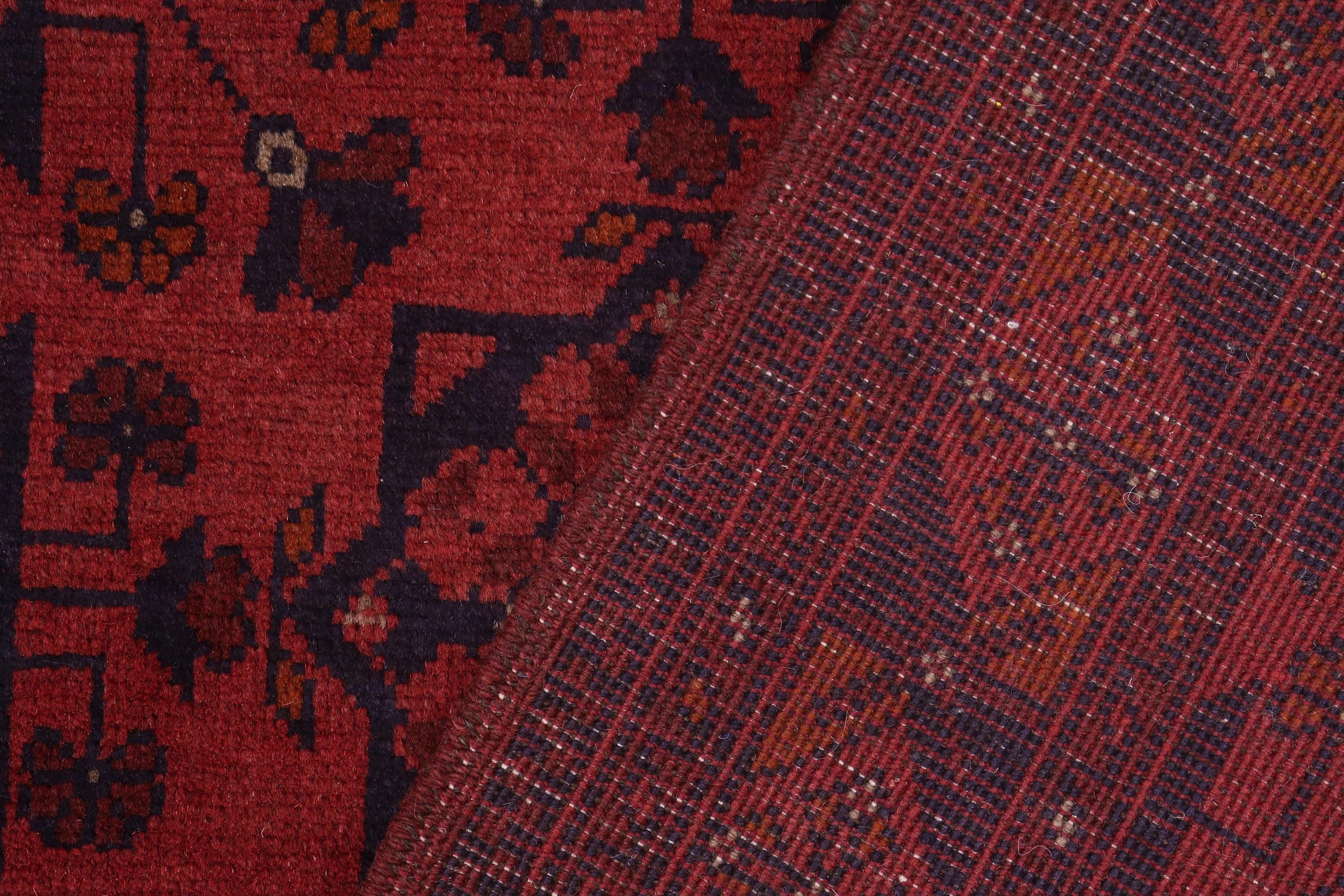 handmade Tribal Biljik Khal Mohammadi Red Blue Hand Knotted RECTANGLE 100% WOOL area rug 3x5