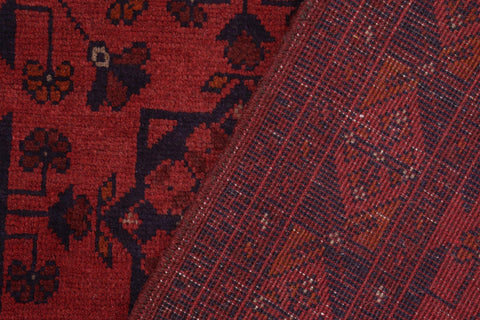 handmade Tribal Biljik Khal Mohammadi Red Blue Hand Knotted RECTANGLE 100% WOOL area rug 3x5